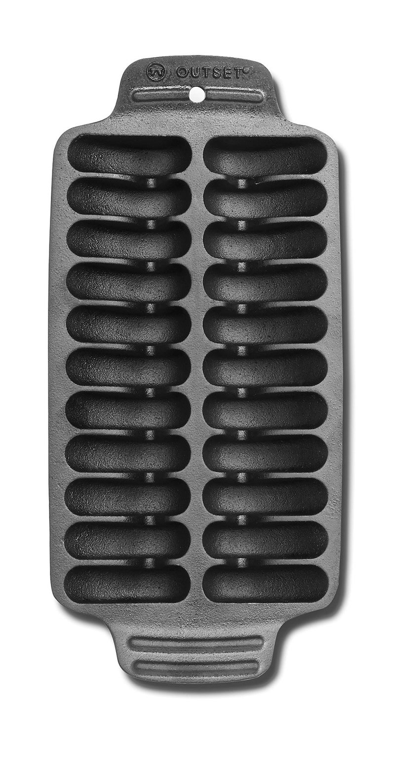 Outset 76375 Shrimp Cast Iron Grill and Serving Pan , Black - Image 2